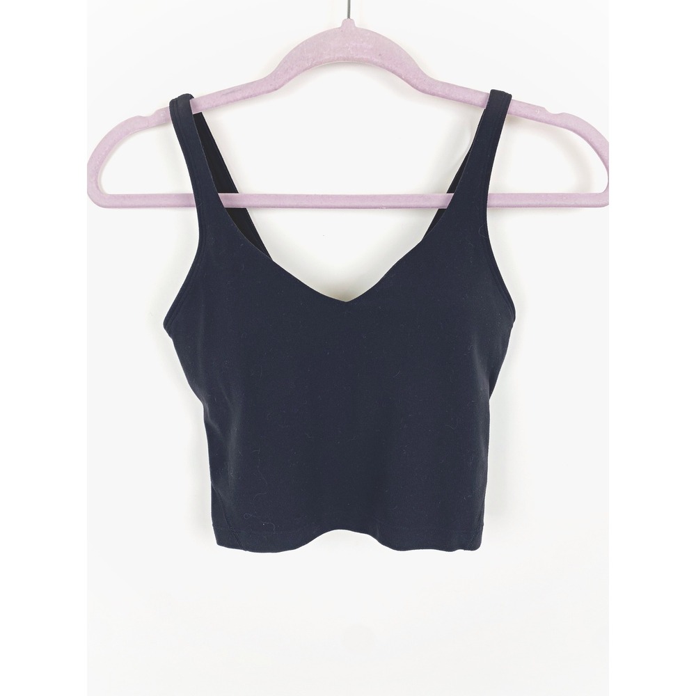 Lululemon Align Tank Top Black Nulu Crop Sport Bra Top 2